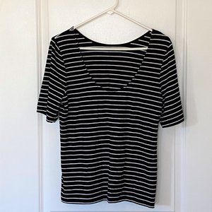 3/4 length tee, Target, Medium, Blue & White Striped
